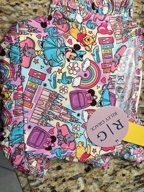 Magical Princess Print Girl's Swim Top - Colorful Disney-Themed